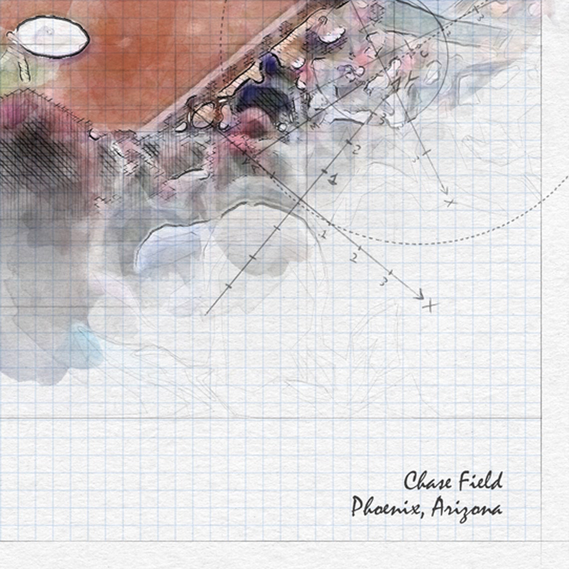 Chase Field Art Print: Arizona Diamondbacks Baseball Stadium Canvas - Etsy