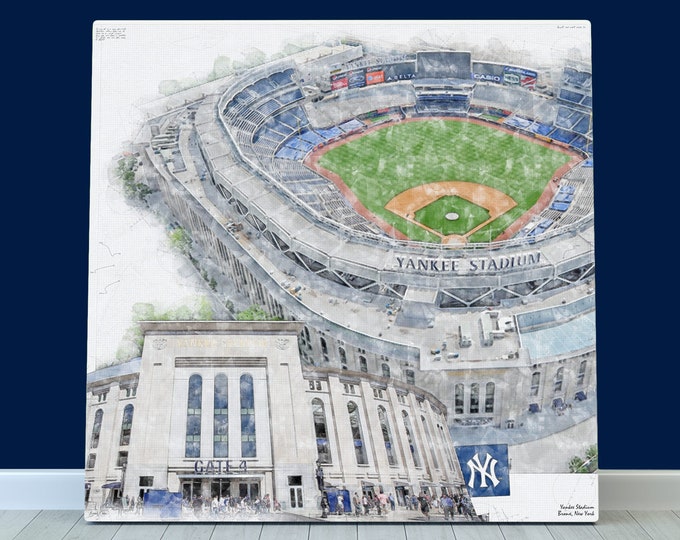 Yankee Stadium  Canvas / Print, New York Yankees Baseball, Sports Art