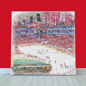 PNC Arena Print / Canvas Wall Art, Carolina Hurricanes Hockey, Sports Art