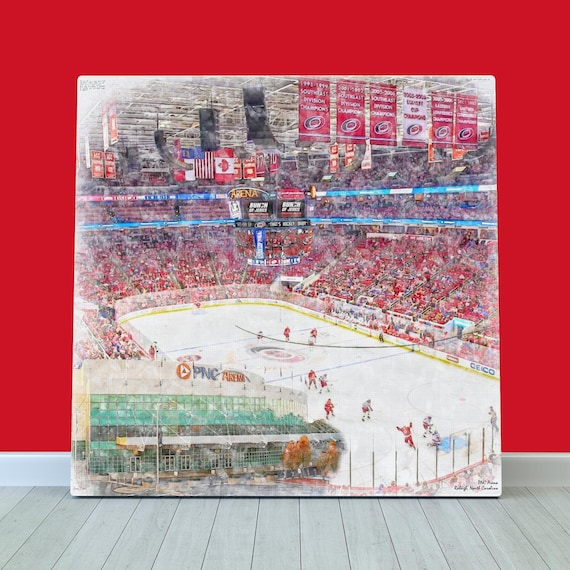 Carolina Hurricanes Hockey Wall Art, PNC Arena Print or Canvas