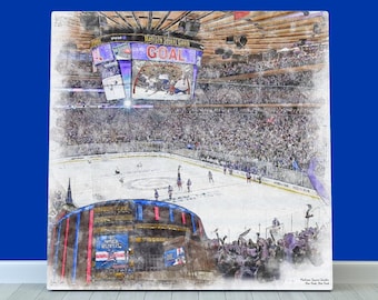 New York Rangers Hockey Wall Art, Madison Square Garden Print or Canvas