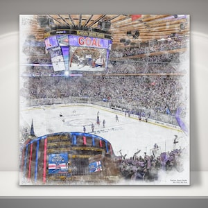 Madison Square Garden  Canvas / Print, New York Rangers Hockey, Sports Art