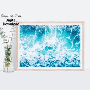Ocean Poster Print • Seawater Art Decor • Printable Wall Art Digital Download