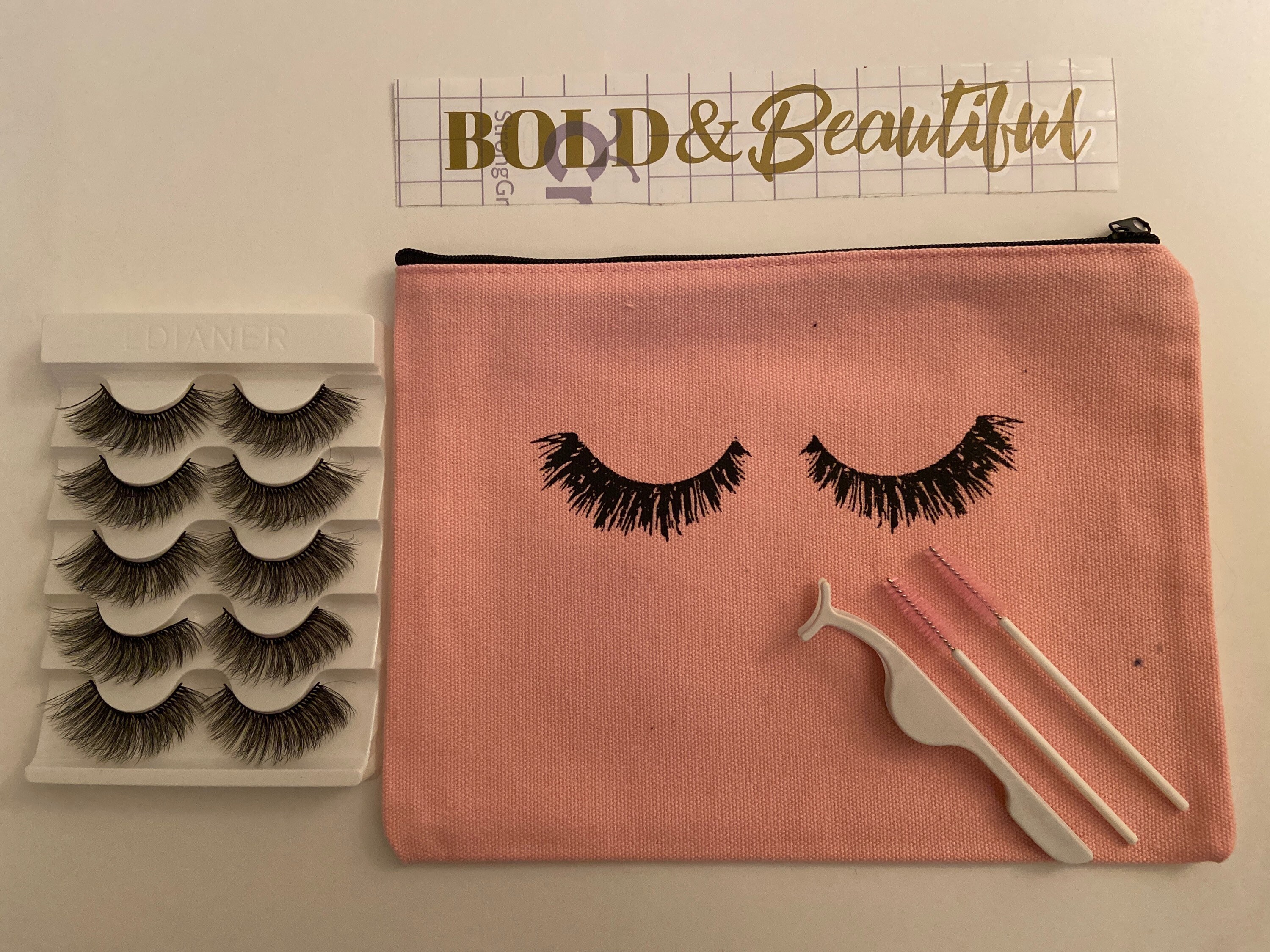 Zippered Lash Bag 9x7 Bold and Beautiful removable Etsy