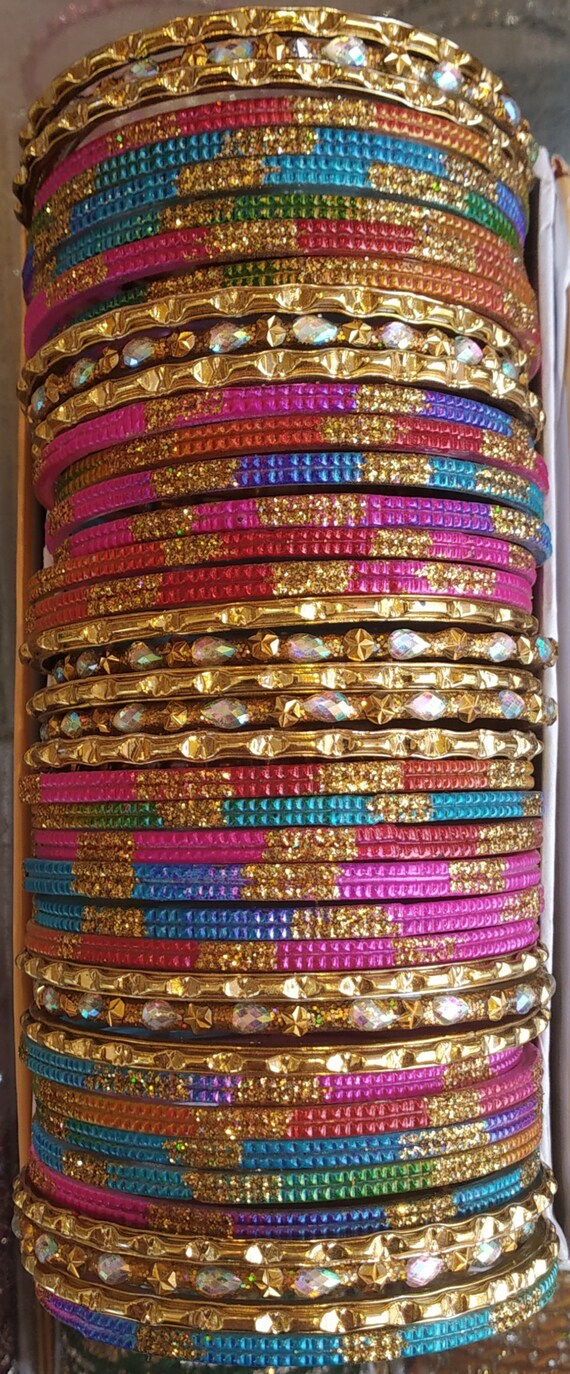 108 Bangles Multi Color Bangles 9 Pieces Each Color of 9 Color