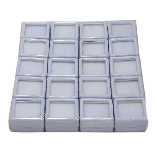 Top Quality Glass Gemstone Gem Display Box Storage Tool Coin Jar White Color Transparent Boxes ( 3 x 3 cm) Free Shipping