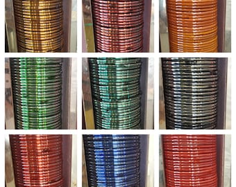 36 pieces Multi Color Indian Costume Wedding Style Plain Glossy Glass Bangles for girls & women free shipping