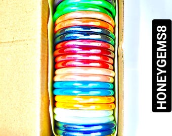 Conjunto de 24 brazaletes multicolores de Bollywood indio para boda, con cristales brillantes, para mujeres y niñas, envío gratuito.