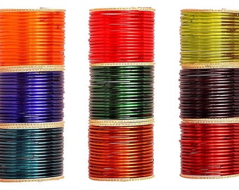 108 Multi Color 12 Pieces Each Color Of All 9 Color Bangles Glass Bangles Free shipping For Girls And Women Free Shipping