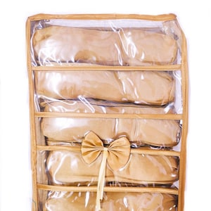 5 Roll Beige Armreifen Armband Cover Bag Indian Armreifen Travel Cases Aufbewahrungsbox Geschenkveranstalter Zip Lock Für Armreifen Kostenloser Versand