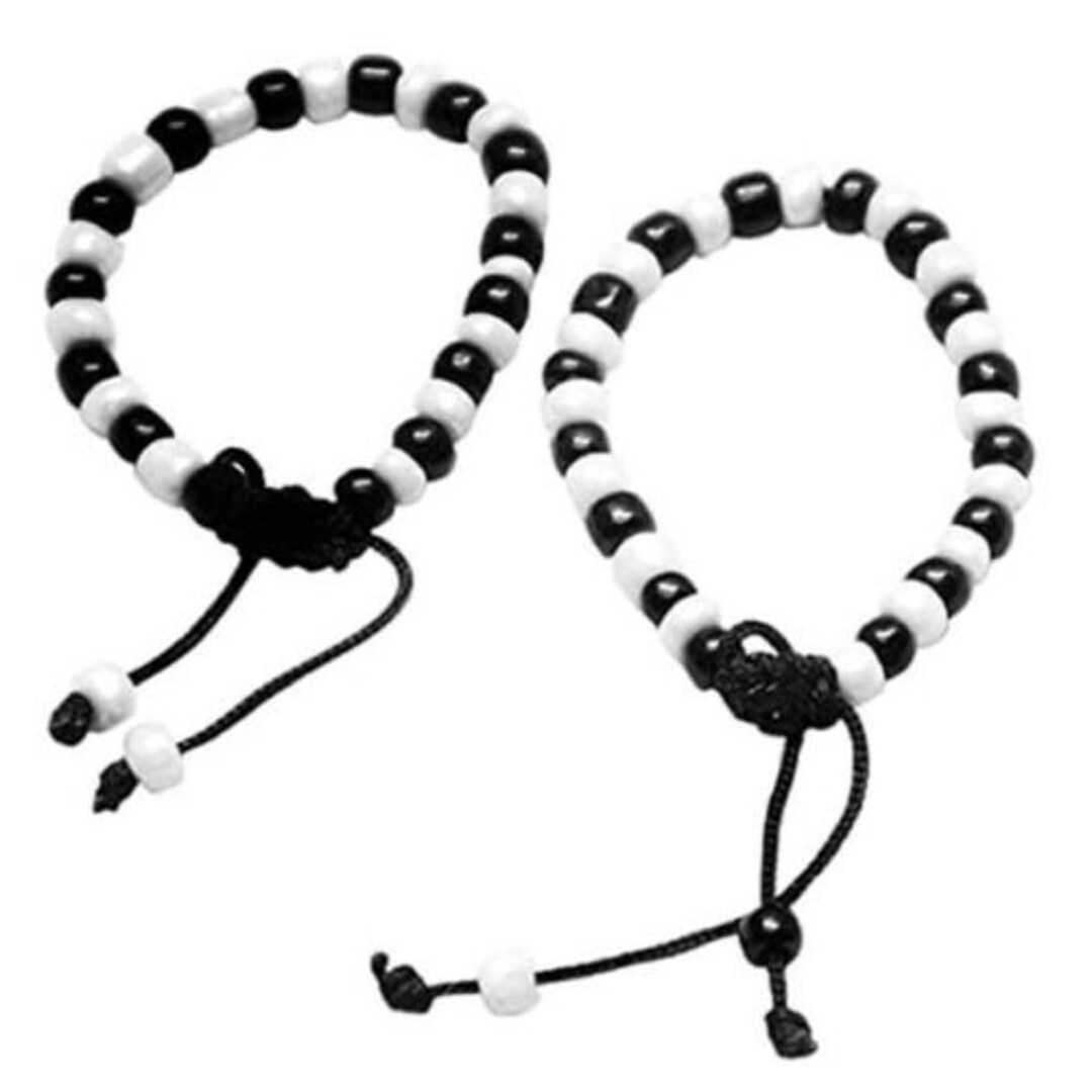 Black and white beads bracelet for babies sale