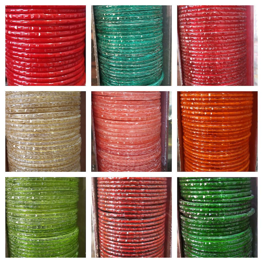 12 Pieces Multi Color Indian Costume Wedding Style Plain Glass Bangles for Girls and Women Free Shipping Etsy