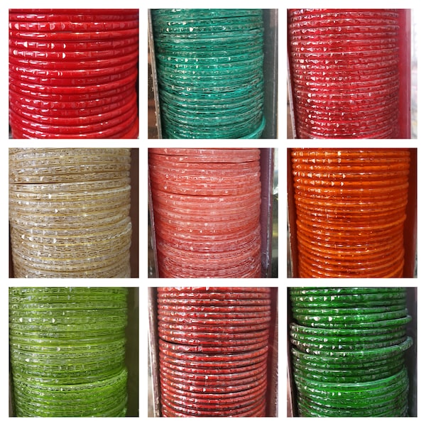 12 Pieces Multi Color Indian Costume Wedding Style Plain Glass Bangles For Girls And Women free shipping