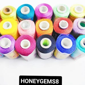 20 Multi Color spools of silk thread indian art Embroidery silk, Embroidery Thread, Silk thread 800 Yards Multi Color Free Shipping