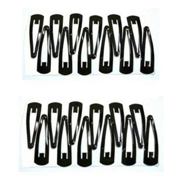 Black Metal Tic Tac Hair Clips for Women and Girls Pack of 12 Etsy