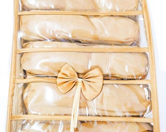 5 Roll Beige Bangles Bracelet Cover Bag Indian Bangles Travel Cases Storage Box Gift Organizers Zip Lock For Bangles Free Shipping