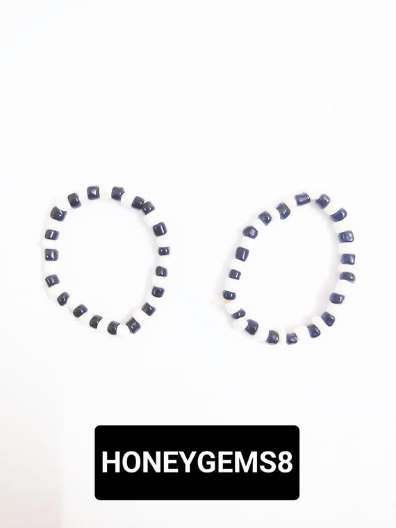 Black White Beads Indian Nazar Kada Bangles Set Nazariya for New