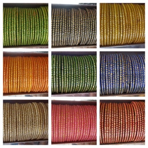 12 stuks Multi Color Indiaas kostuum bruiloft stijl effen stippen glazen armbanden voor meisjes en vrouwen mode gratis verzending... 1