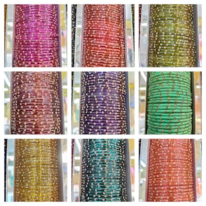 24 stuks multi kleur mooie nieuwe glanzende stippatroon Indiase glazen armbanden voor meisjes en vrouwen gratis verzending!