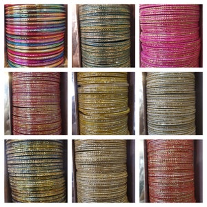 12 Pieces Multi Color Indian Bollywood Costume Wedding Style Sparking Glass Bangles For Girls And Women Free Shipping