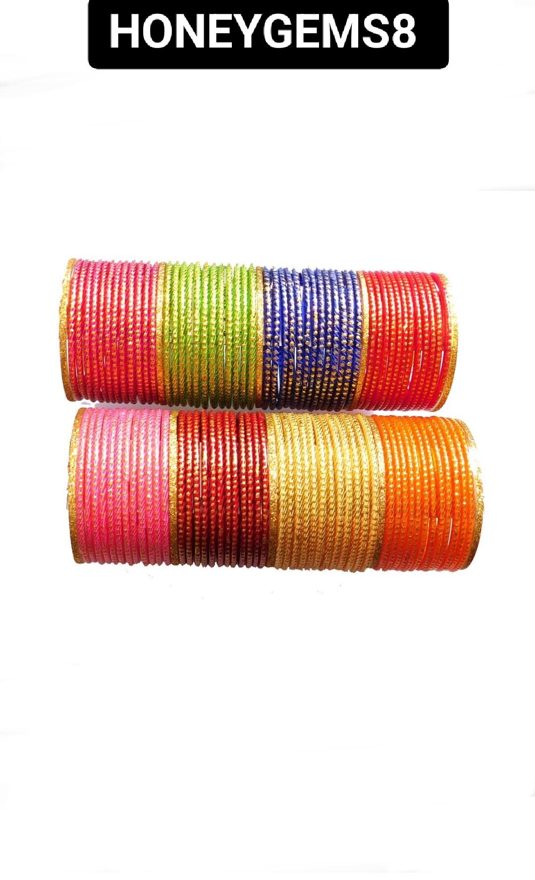 96 Bangles Multi Color Bangles 12 Pieces Each Color of All