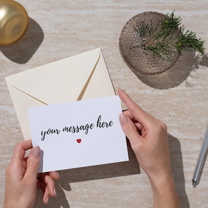 Cartes de correspondance personnalisées - message personnalisé