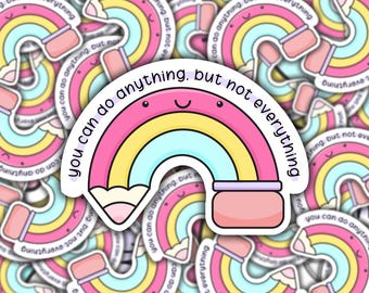 Sticker You Can Do Anything, sticker inspirerende citaat, waterdichte positieve sticker, vinyl sticker sticker, laptopsticker