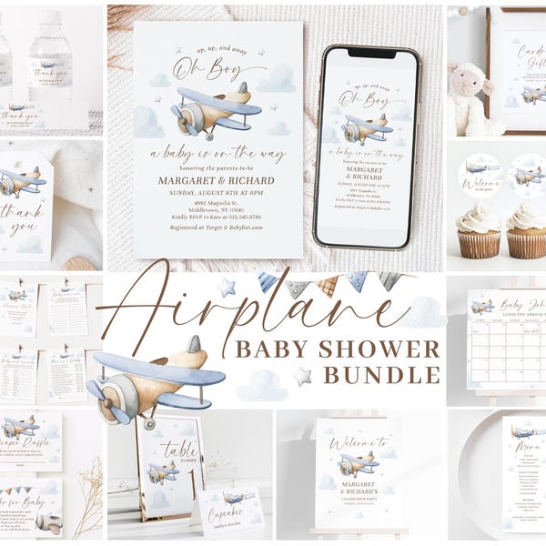 Airplane Baby Shower - Etsy