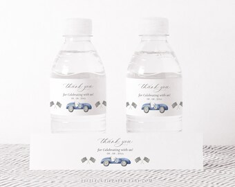 100 Race Car Kids Party Water Bottle Labels Birthday Decor Party Easy To Use
