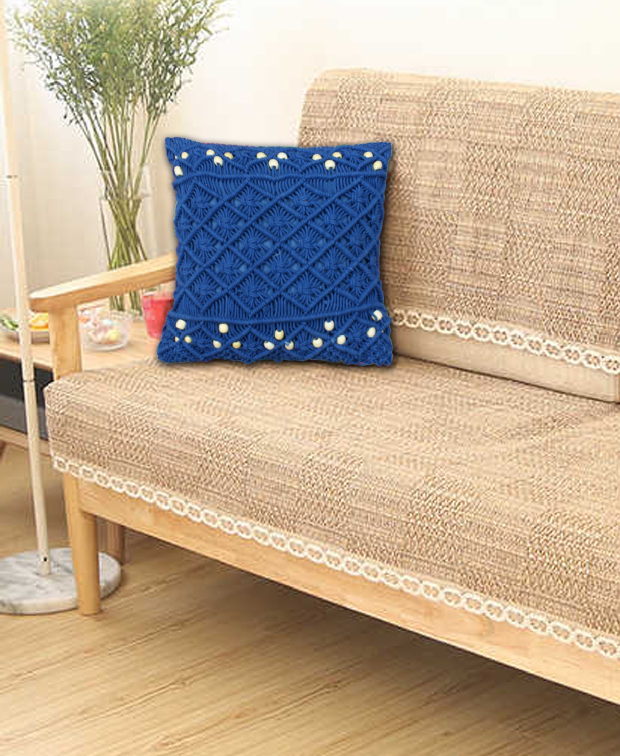 LIVINPARADISE Macrame Cushion Cover Woven Boho Home Etsy