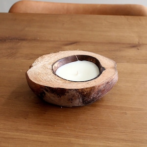 Un-Scented Fire Pit Soy Wax Lead Free Jake & Maddie Coconut Shell Candle - Vegan Cruelty Free Soy Wax Coconut Shell Un-Scented