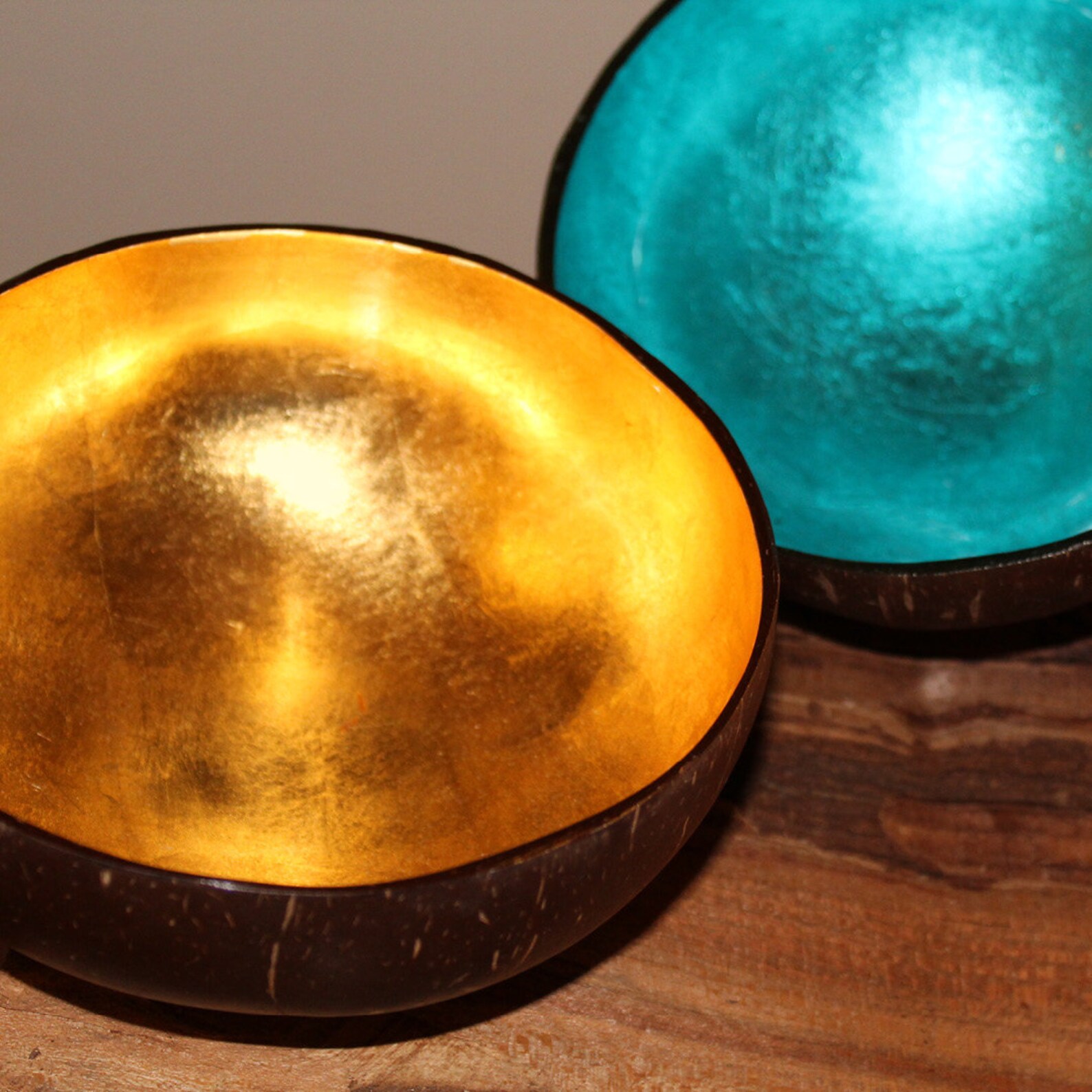 Coconut Bowl Jake & Maddie Gold Leaf Lacquer Paint Metallic Etsy UK