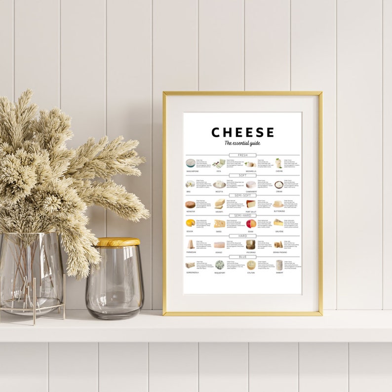 CHEESE - the Essential Guide, Kitchen, (printable Digital Download ...