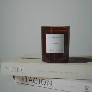 Alpine Soy Candle — Pine, Clove, Thyme & Cedar, Wood Wick, Handmade