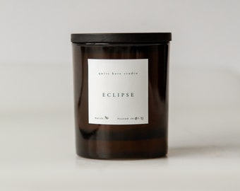 Eclipse. Lavender, Bergamot and Rosewood Essential Oil Scented Candle | All Natural | Soy | Modern | Eco Luxury