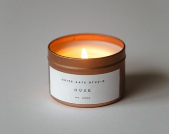 Rose Gold Tin Scented Candle | Vegan Friendly | Plastic Free Luxury Candle | Birthday Gift and Stocking Filler