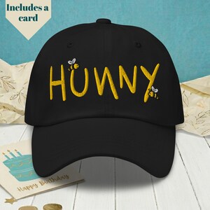 Gorra de papá abeja: Gorra bordada de Winnie the Pooh y la miel