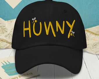 Hunny Bee Dad Hat: Pooh Bär Honig Bestickte Mütze