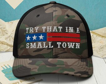 Small Town Pride Camo Trucker Cap: Ein Vatertagsgeschenk-ready