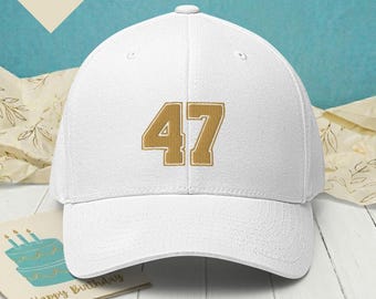 Besticktes Trump 47 Cap: Vaterländischer Flexfit Cap