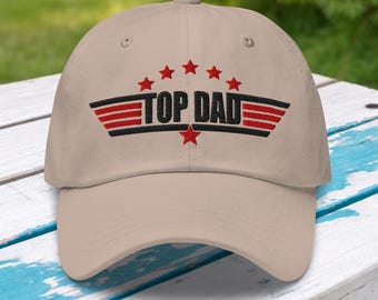 Top Dad Fliegermütze: Bestickte Pilotenmütze als Geschenk für Väter