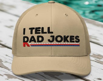 I Tell Rad Dad Jokes Trucker Hat: Funny Father’s Day Dad Gift Cap