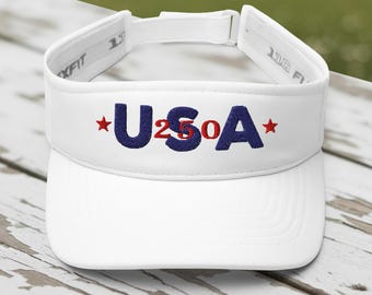 USA 250 Sun Visor: Golf Sporthut für 1776–2026