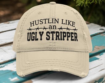 Gorro divertido de mecánico para papá: Gorro de humor laboral "Trabajando duro como un stripper feo"