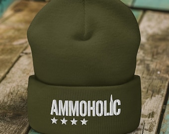 Embroidered 2nd Amendment Knit Beanie: Hunting, Camping Outdoors