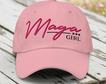 Pink MAGA Embroidered Baseball Cap: Women's Trump Hat