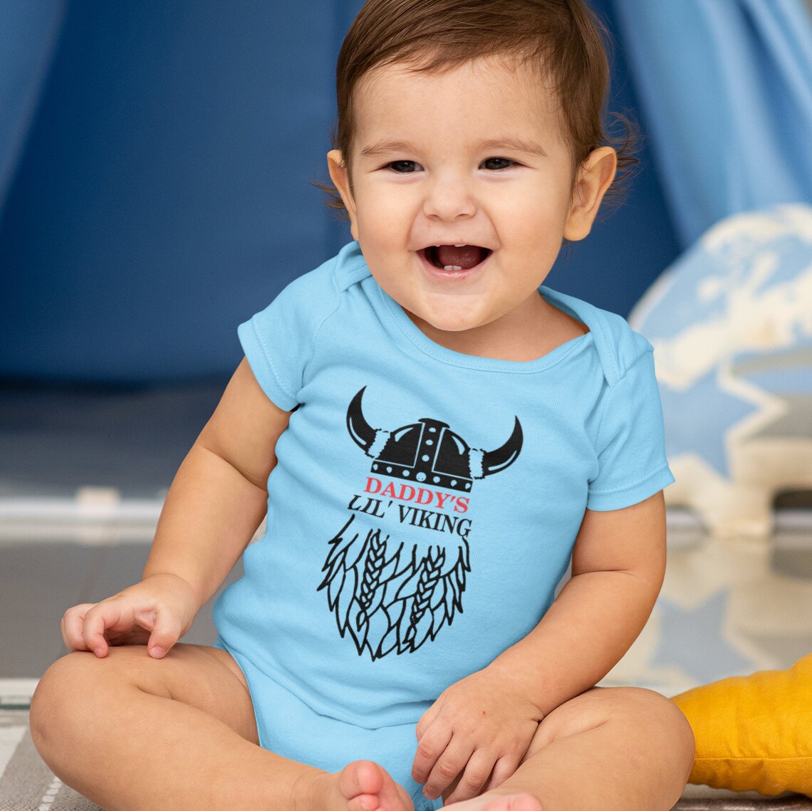 Baby Viking Onesie Viking baby shower Daddy's little Etsy