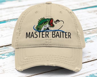 Master Baiter Dad Hat: Funny Bass Fishing Ball Cap