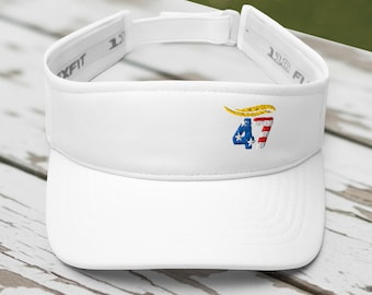 Trump 47 Golf Visor: Letni kapelusz przeciwsłoneczny z patriotyczną flagą amerykańską