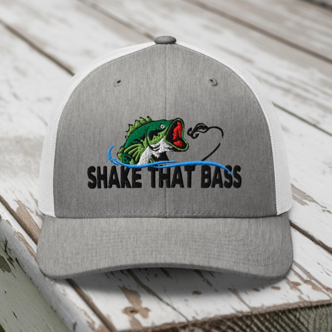 Shake That Bass Hat, Bass Fishing Hat, Fisherman Trucker Hat, Fishing ...